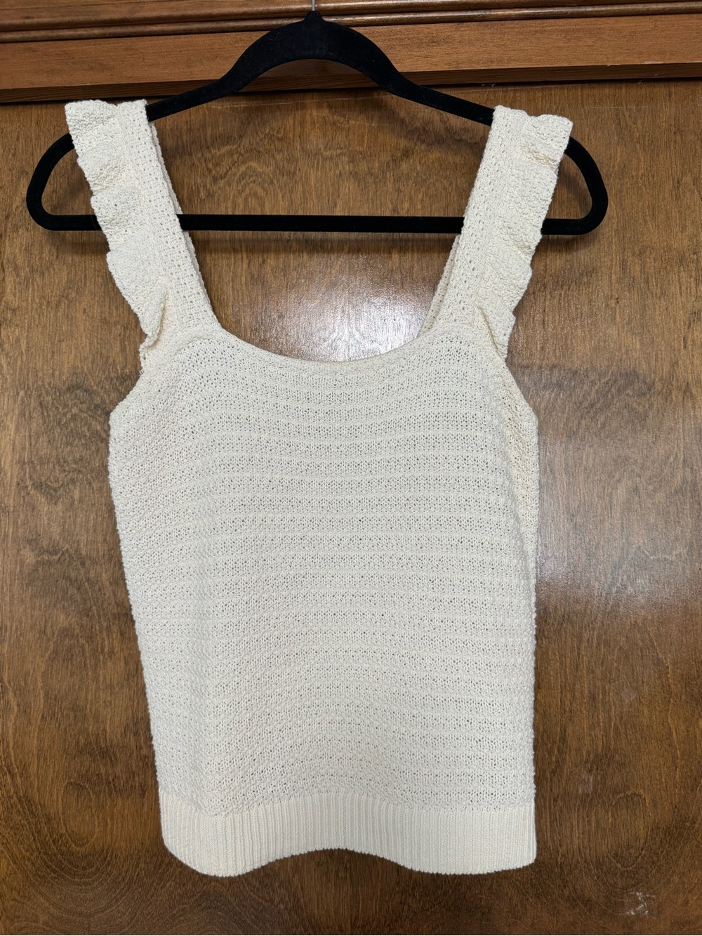 Madewell Cream Crochet Knit Tank